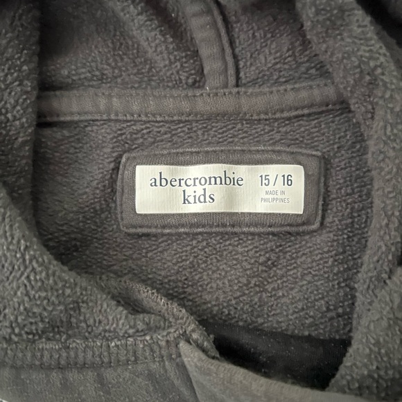 abercrombie kids Girl’s boy’s Star Print Pullover Hoodie pocket 15/16 Dark Gray​ - Picture 3 of 3